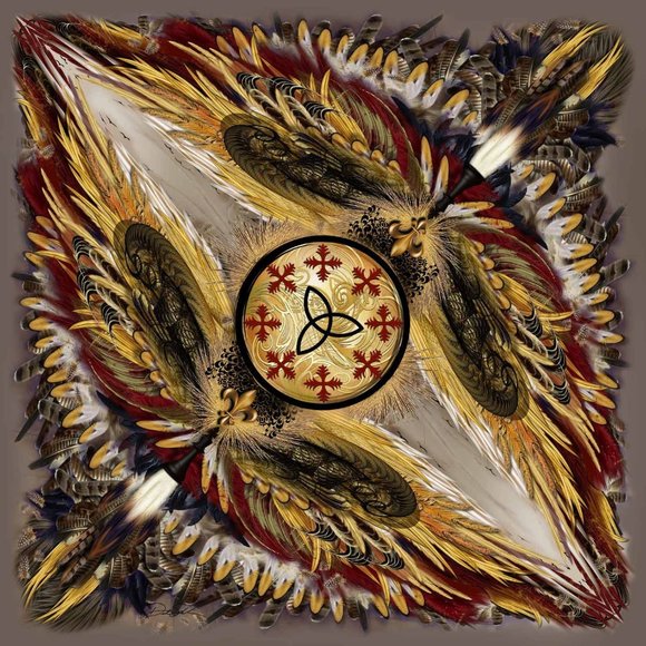 Phoenix Square Silk Modal Oversized Scarf - Picture 1 of 6